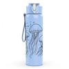 1PC Jellyfish Underwater Line Art Print 750ml Color Plastic Sports Water Bottle Leakproof Flip Straw Lid Suitable for Sports Office Home Use