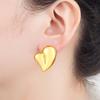 Nidin Classic New Design Love Heart Shape Copper Stud Earrings For Women Female Creative Trendy Ear Jewelry Wedding Party Gifts