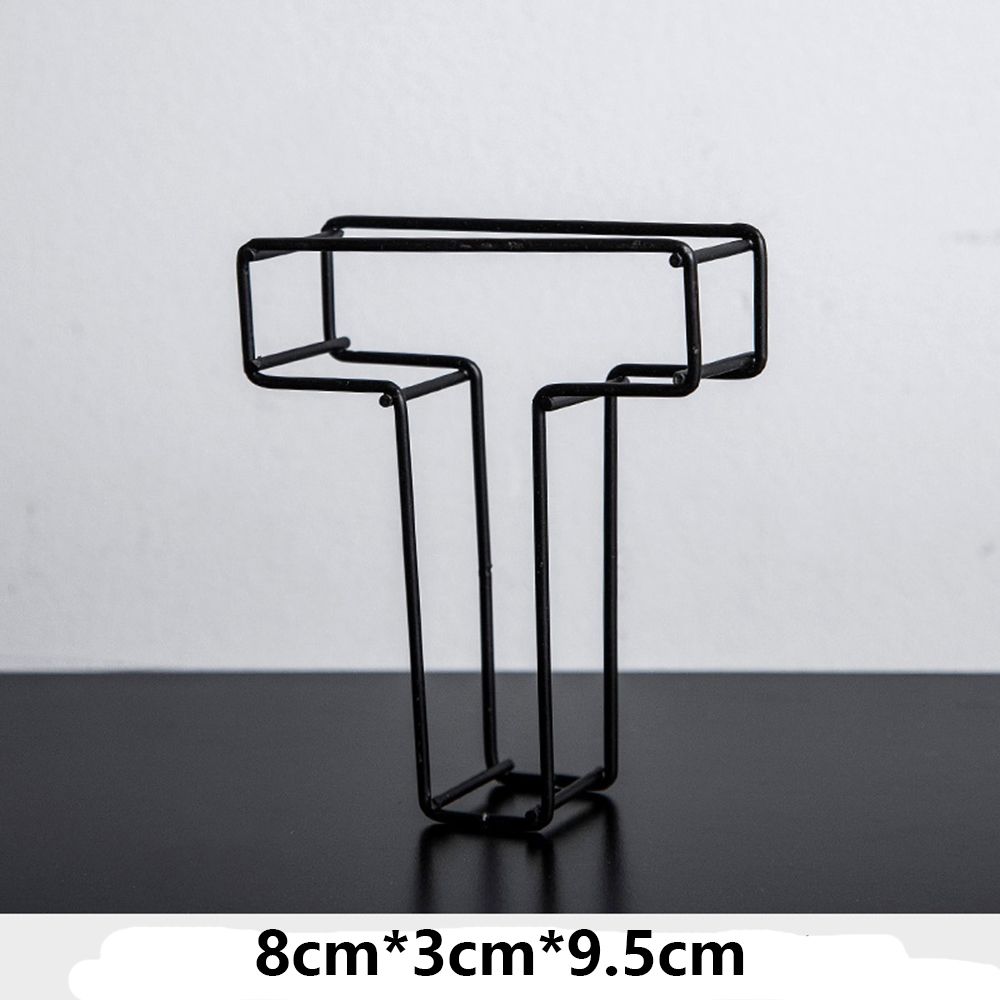 Photography Props Metal Hollow Letter Wrought Iron Alphabet Doorplate Sign Home Decoration