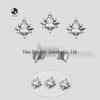 Титановые серьги-капли с цирконом и бриллиантом ASTM F136 - Роскошные украшения для пирсинга хряща и губы.