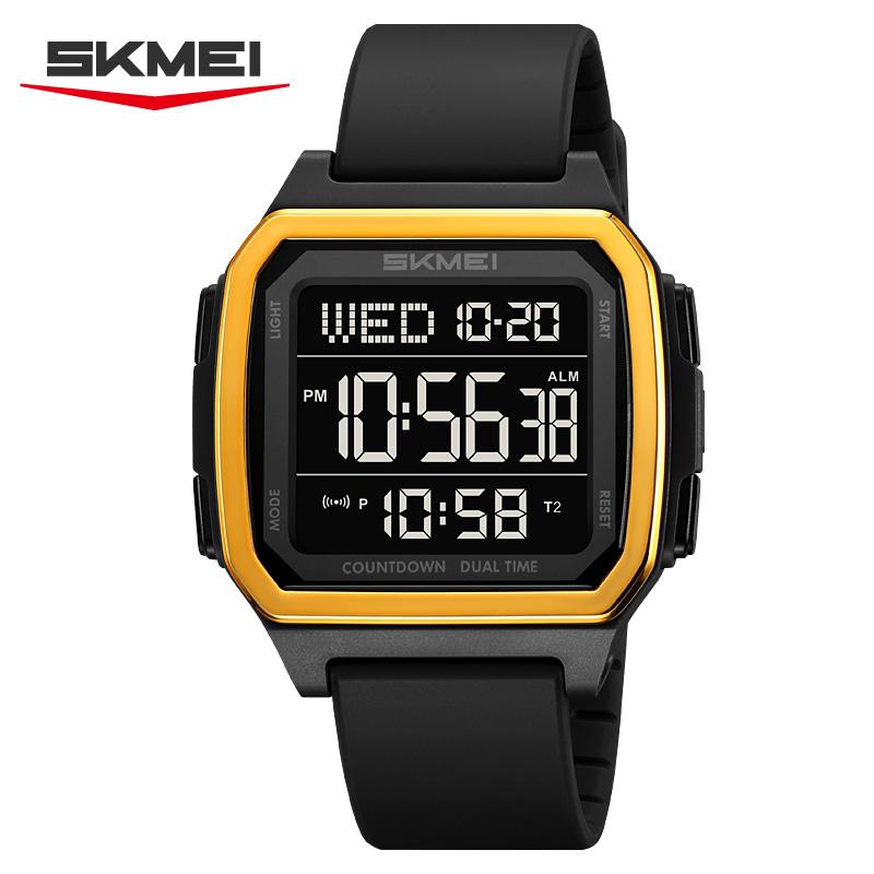 SKMEI 2515 Цифровые часы Мужские Спортивные С обратным отсчетом Водонепроницаемые Военные Наручные часы Для мужчин Ударопрочные Часы Подсветка Reloj Hombre