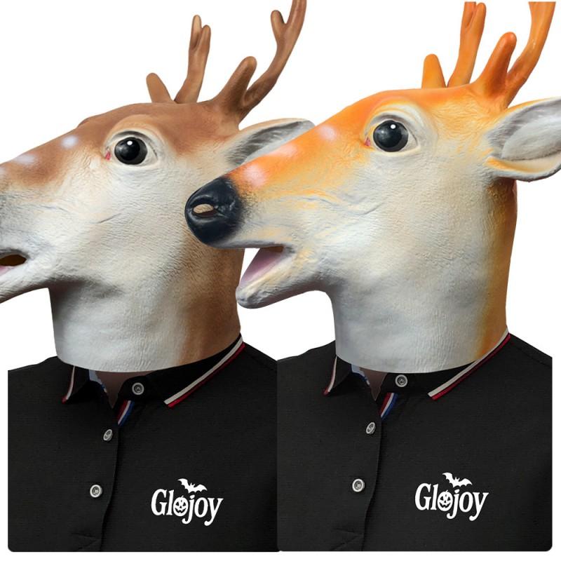 Cute Deer Head Mask Funny Animal Cosplay Costume Halloween Party Masquerade Performance