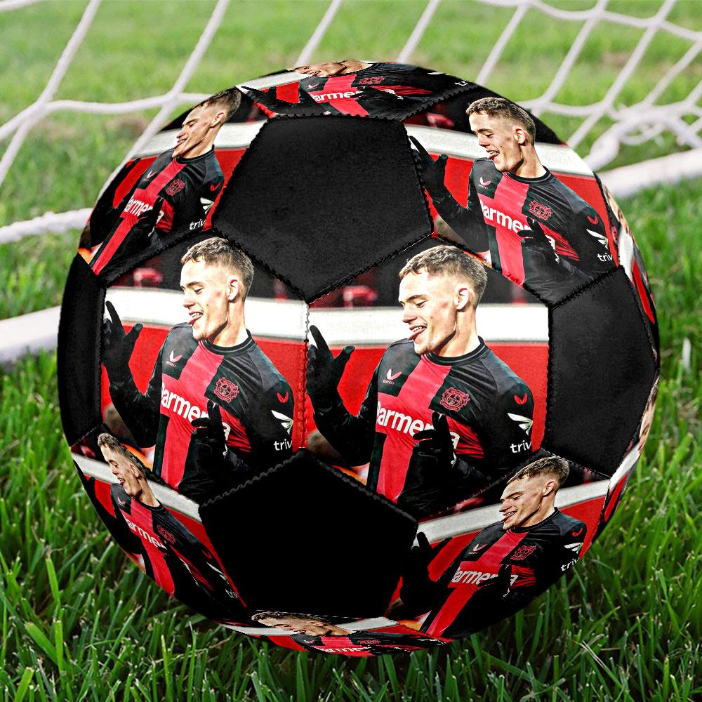 Florian Wirtz size5 Soccer Ball, colorful, suitable for all ages, machine-stitched, PVC material, competition grade,durable and high bounce