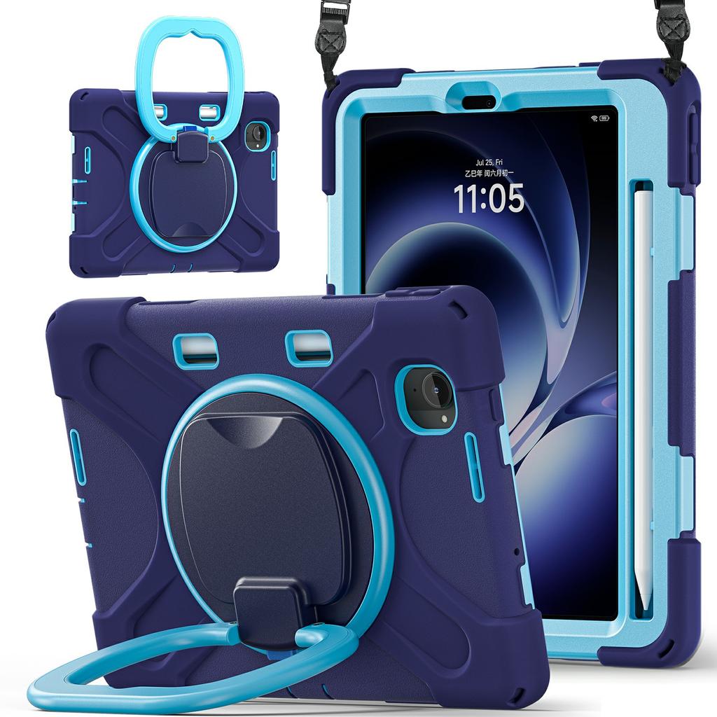 For Xiaomi Redmi K Pad Case with Shoulder Strap TPU+PC+Silicone Kickstand Tablet Cover