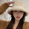 Female Hat Versatile Basin Warm Thickened Retro Wear On Both Sides