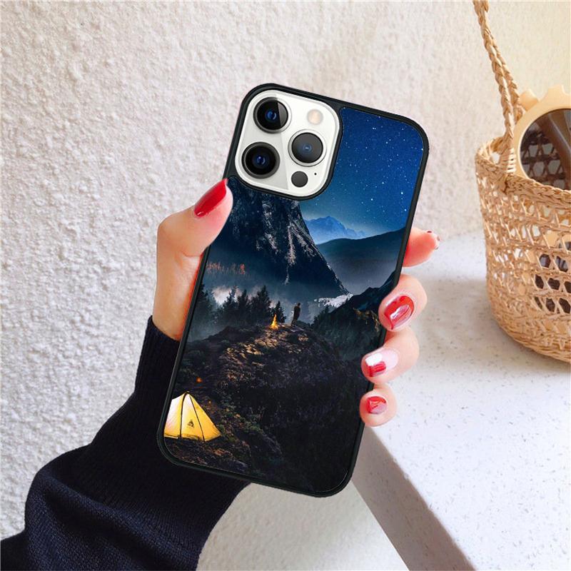 Чехол для телефона 'Кемпинг Природа Горы' для iPhone 17 Air 16 Coque 15 14 12 13 PLUS 11 PRO MAX Задняя крышка Fundas Shell