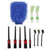 Набор из 11 щеток для детейлинга и чистки автомобиля, для интерьера и экстерьера, пластик для колес, стеклоочистителей