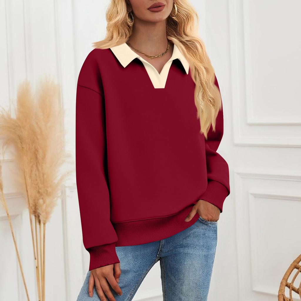 Women's Fashion Solid Color Casual Long Sleeve Hoodie