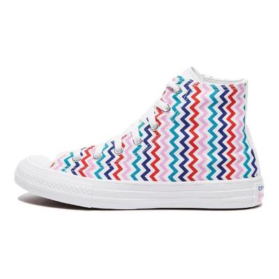 VLTG Chuck Taylor All Star Высокие Кеды для Детей Белый Мультиколор Полоски Подростки 667192F