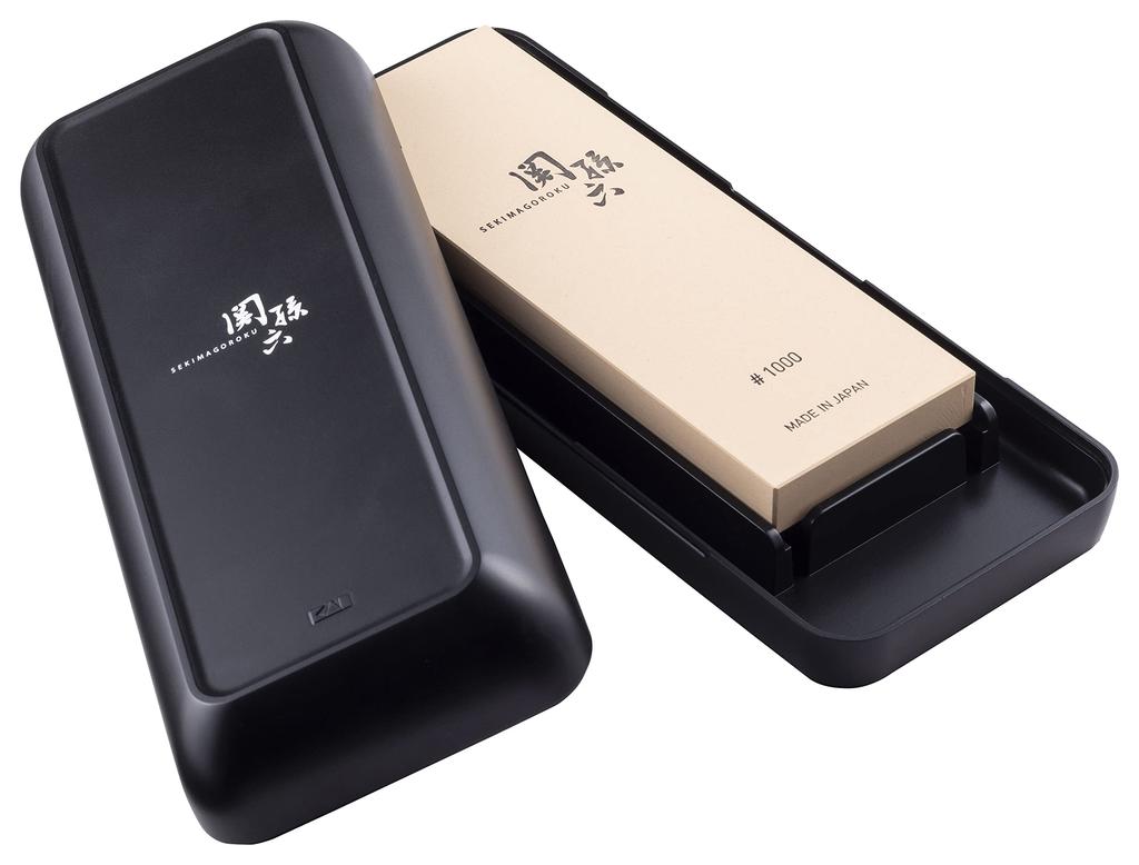 Kai Seki Magoroku Medium Knife Sharpener, #1000, with Storage Case, Made In Japan, AP0330