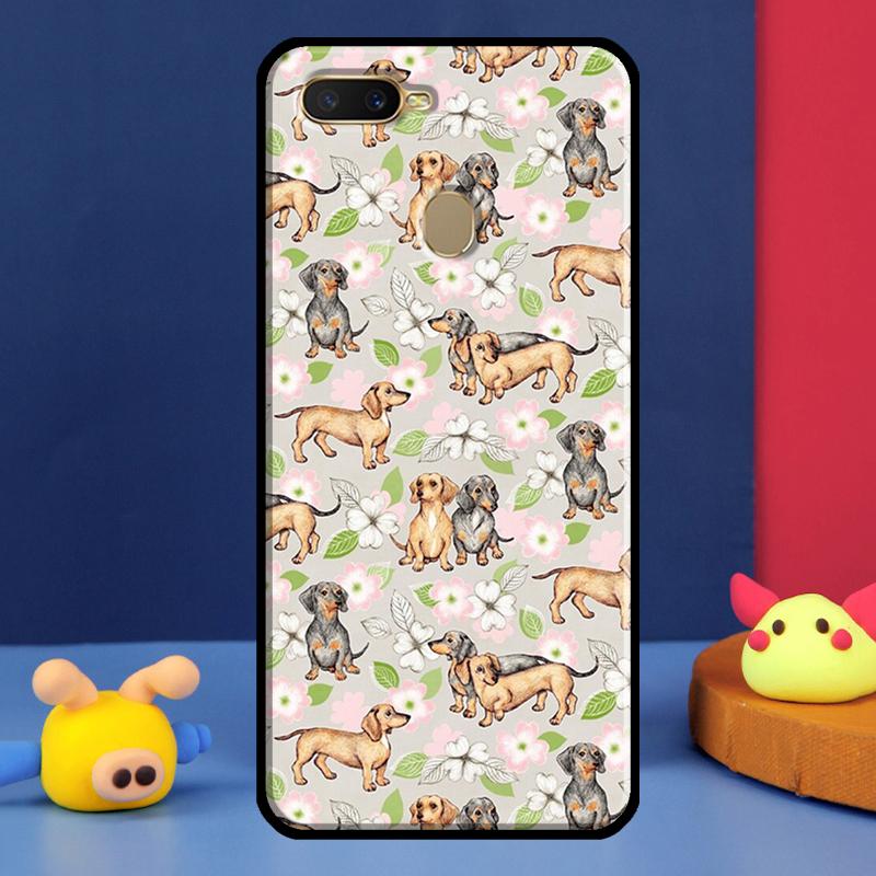 Чехол для собаки таксы такса для Oppo A98 A78 A58 A15 A16 A17 A5 A9 A91 A52 A72 A76 A96 A74 A94 A54 S A57 A77