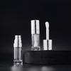 1Pcs Empty Portable 10Ml Lip Gloss Tube Plastic Lip Glaze Tubes Coarse Bristle Brush Full Clear Transparent Container