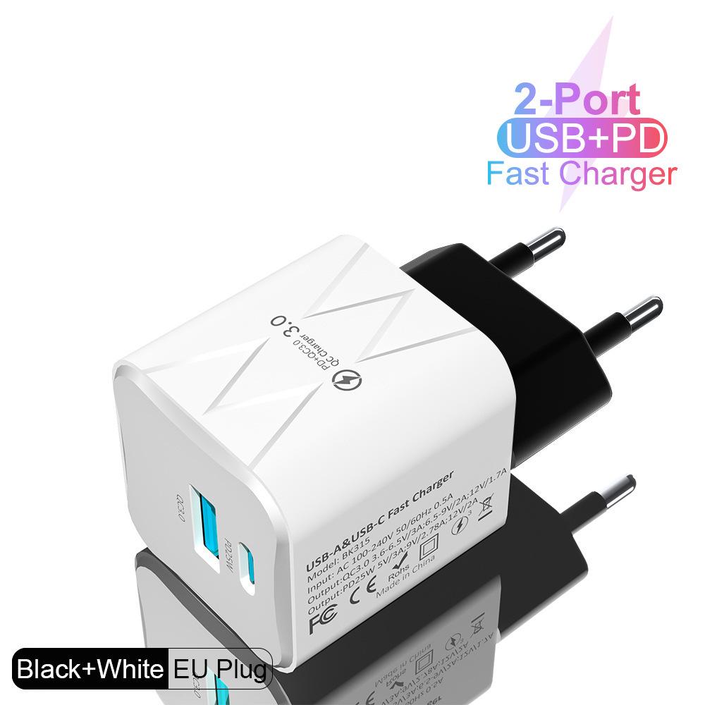 65-ваттное PD-зарядное устройство с QC3.0 для быстрой зарядки телефона и планшета - Стандарт ЕС