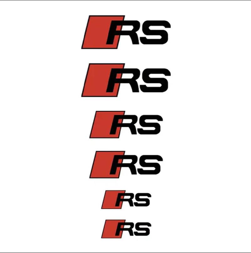 6Pc Car Brake Caliper Sticker High Temperature Waterproof Decal for qaz22 S3 S5 S1 S4 S2 S6 RS3 RS4 RS5 RS6 RS8 B8 B6 TT A3 A4 A5