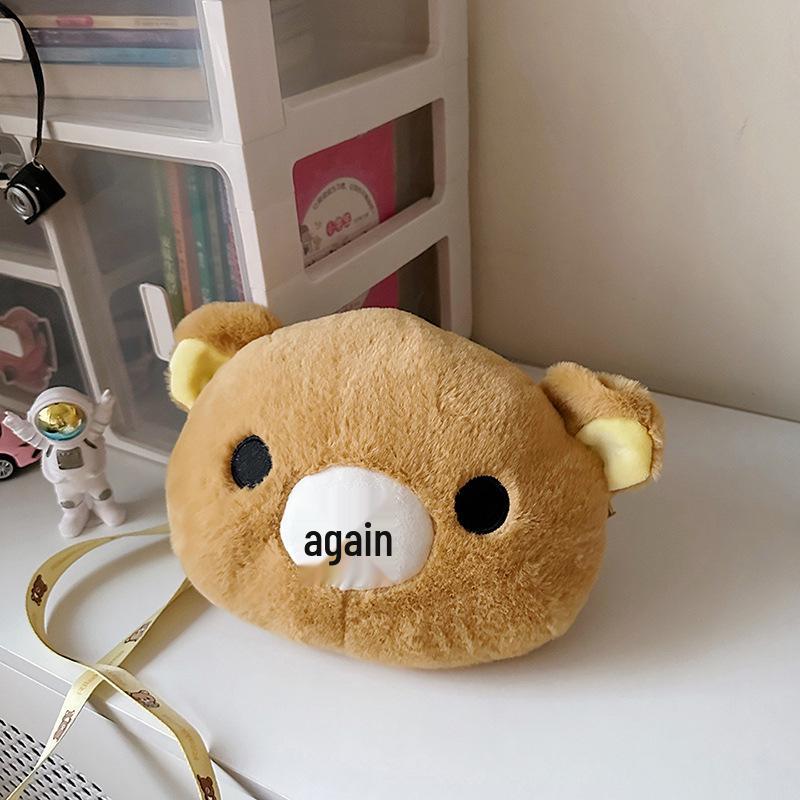 Сумка-тоут и сумка кросс-боди из плюша с мультяшным медведем, Осень/Зима 2025