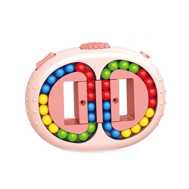 Вращающиеся волшебные бобы Кубик с напальчниками Игрушки для детей и взрослых Снятие стресса Вращающиеся бусины Головоломки для детей Образование Интеллект