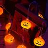 Halloween Light String 3D Pumpkin Design Easy To Use Battery