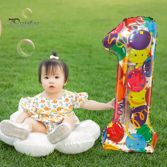 40-дюймовый воздушный шар с номером из алюминиевой фольги, красочный 2024 Новый год, большой размер, воздушный шар, украшение для праздника, товары для вечеринок