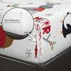 3pcs Merry Christmas Cartoon Santa Claus Print Coreless Bed Sheet Set Multi Size Bed Cover Bedroom Dormitory Bedding Decoration