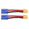 2 шт. Кабель-адаптер с разъемом XT60 (мама) на EC5 (папа) 12AWG Силиконовый провод для RC-автомобиля, самолета 3,74 дюйма