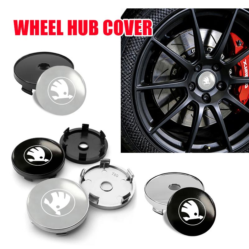 blcr1 Car Logo Wheel Hub Sticker Wheel Center Cap Base Accessories For Skoda octavia a5 a4 mk1 2 fabia superb rapid mk3 yeti 2006
