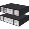 Foldable Under Bed Storage Containers with Clear Window Underbed Toy Organizers and Clothing Storage Bags Closet Storage Bins