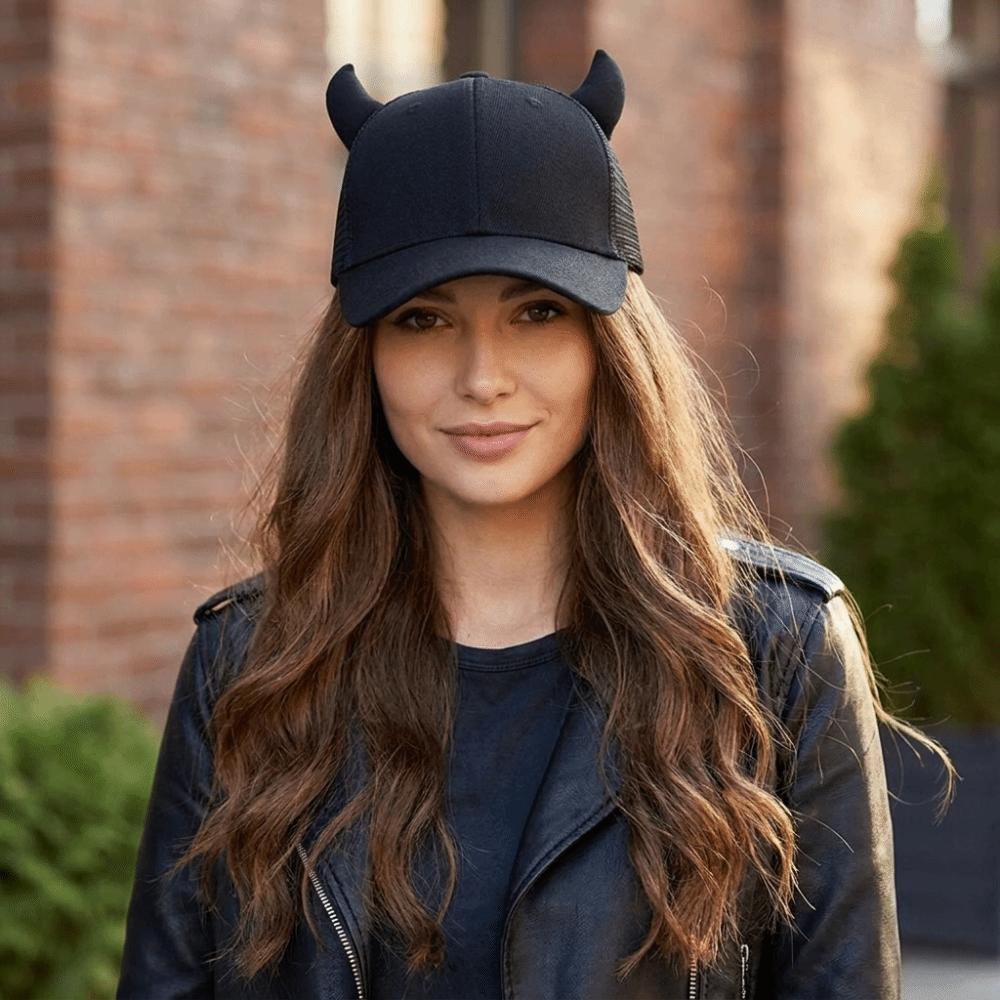 Sun-proof Ox Horn Baseball Cap Black Camouflage Baseball Hats Sport Trucker Hat For Man Women