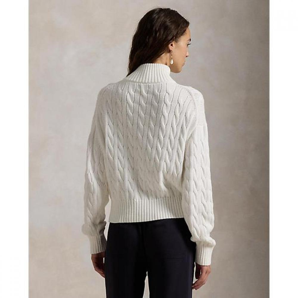 Polo Ralph Lauren Women S Cable Knit Cotton Quarter Zip Sweater wmpoSwenc021143100