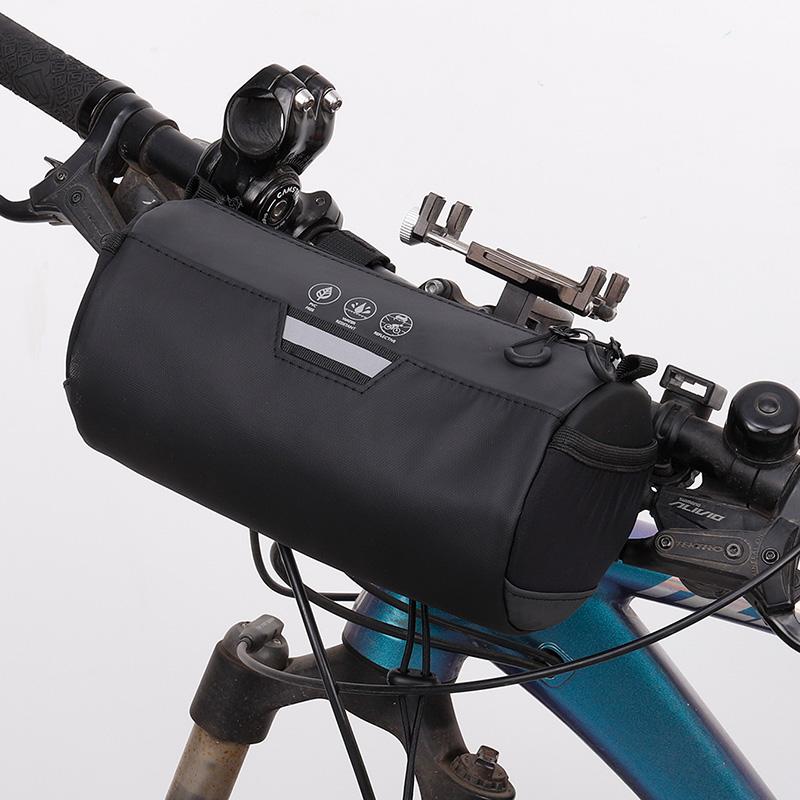 Сумка на руль велосипеда водонепроницаемая - Сумка на руль велосипеда с большой светоотражающей зоной, передний карман велосипеда с водонепроницаемой молнией