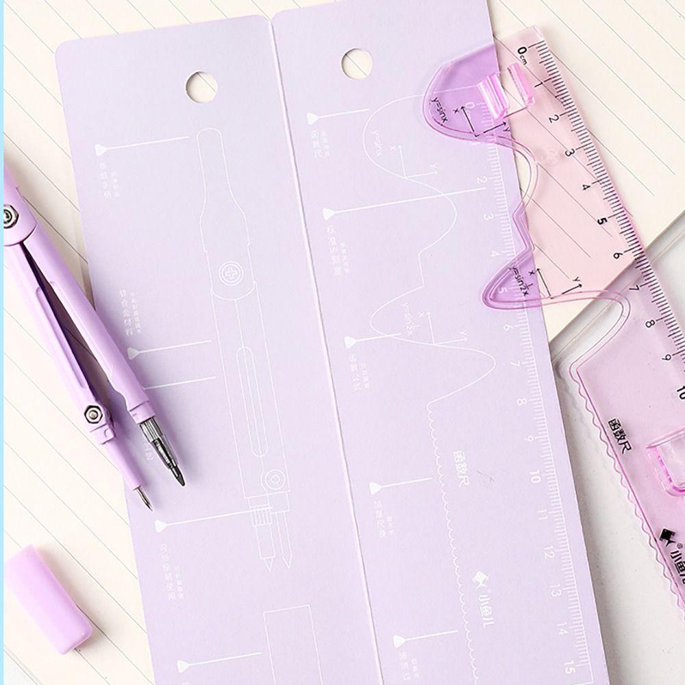 3-in-1 Compass Ruler Set Plastic Mechanical Pencil High Quality Drawing Tool  Students
