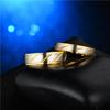1pcs New Gold Color Ring Stainless Steel Couple Ring Fashion Batch Striped Ring Jewelry