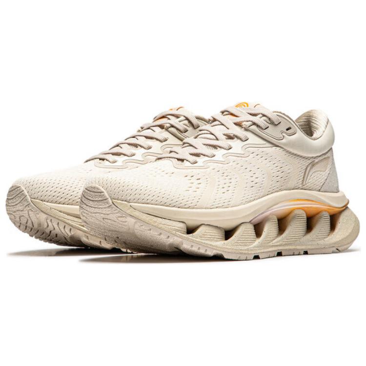 Li Ning Нескользящие Легкие Беговые Кроссовки Женские Овсяно-Серые AZGU006-3