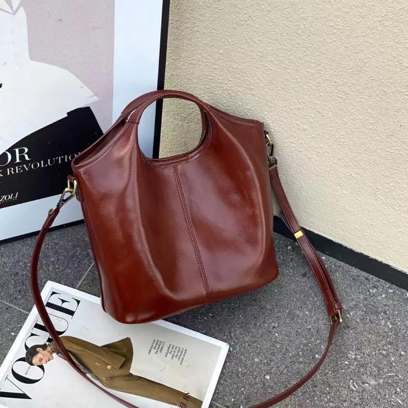 Сумка из натуральной кожи женская сумка большой емкости Premium Sense Bucket Bag Everything Commuter Soft Bag