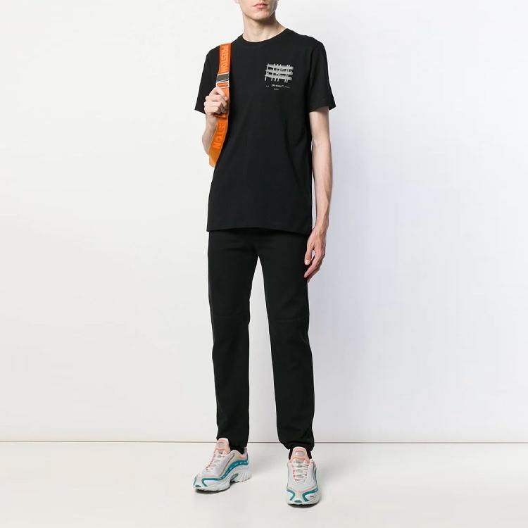 Off-White industrial Short Sleeve Mens Logo Normal Fit Men's OMAA027E191850041091