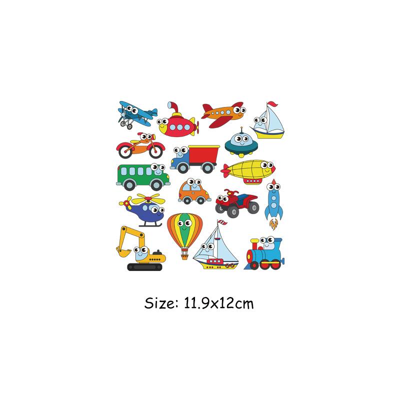 Нашивка с изображением машинок из мультфильма для одежды, детская футболка, наклейки, художественные ремесла, глажка одежды «сделай сам», аппликация, термоклейкая передача, утюг