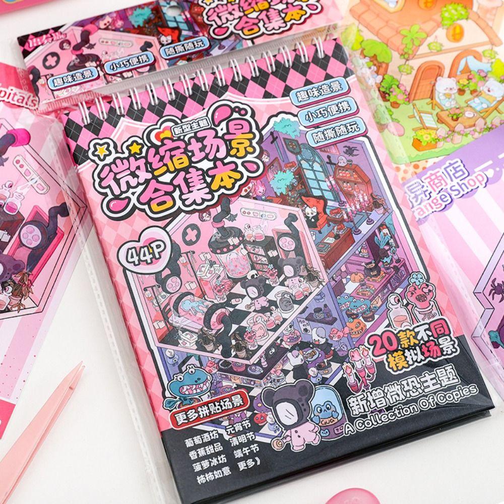 ПЭТ 3D Пейзажная наклейка Декомпрессионные 3D Наклейки Сцена Карманая Кабина Детские Подарки