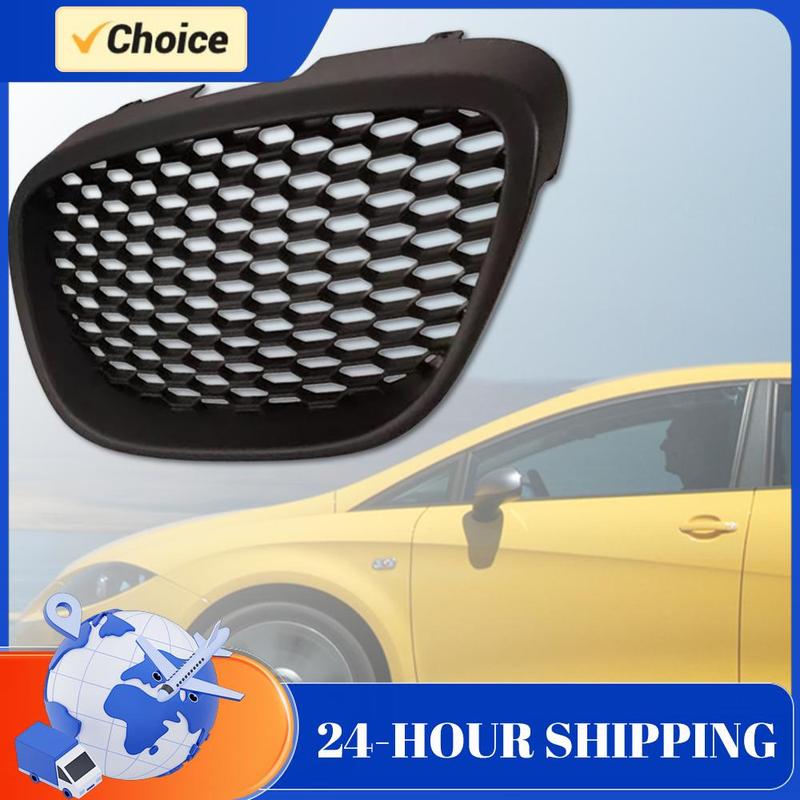 Mesh Badgeless Sport Racing Grill Black Front Honeycomb Grill Compatible with Seat Leon MK2 1P 2006-2009