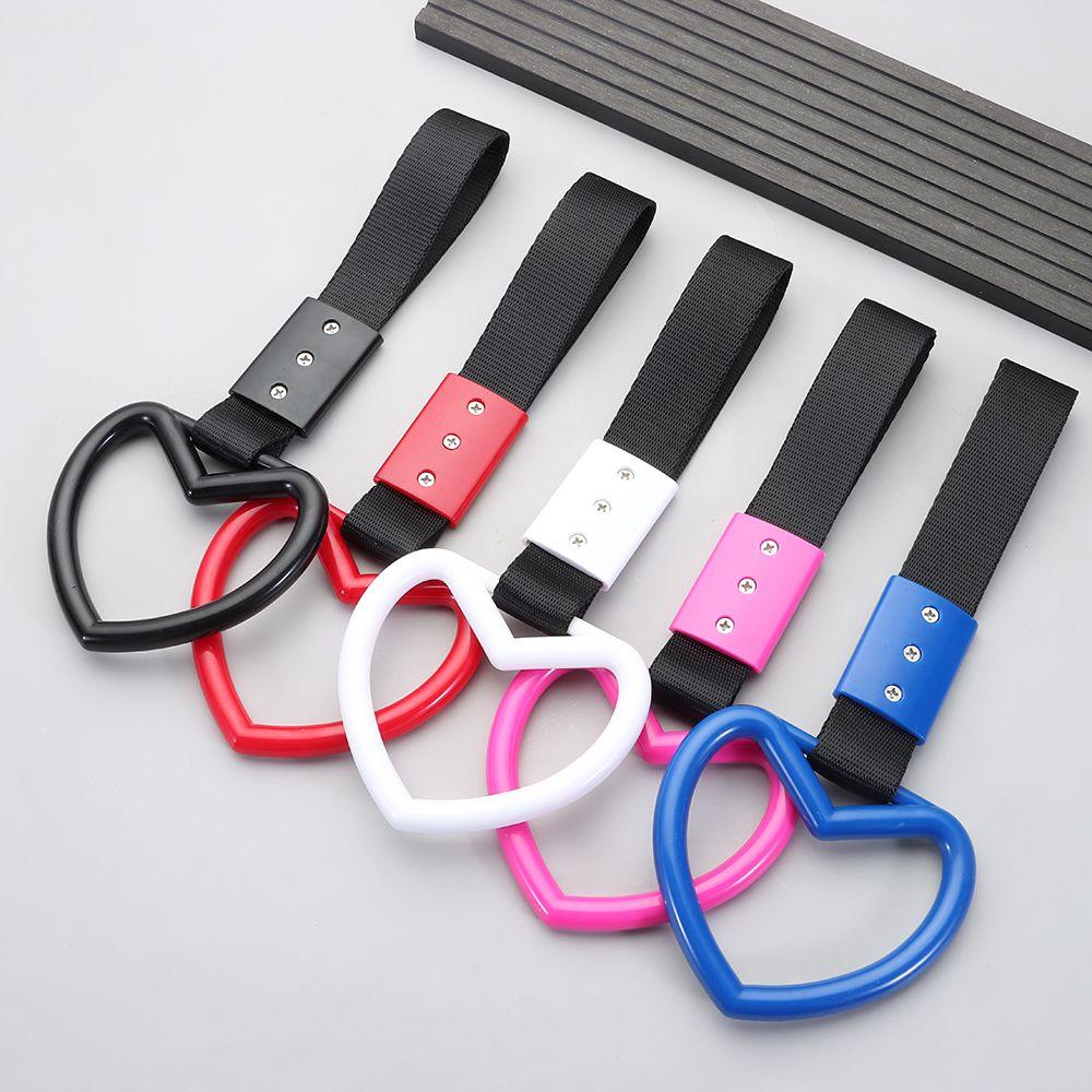 Drift Towing Rope Subway Handle Charm Car Accessory Handle Strap Heart Shape Strap Tow Ring
