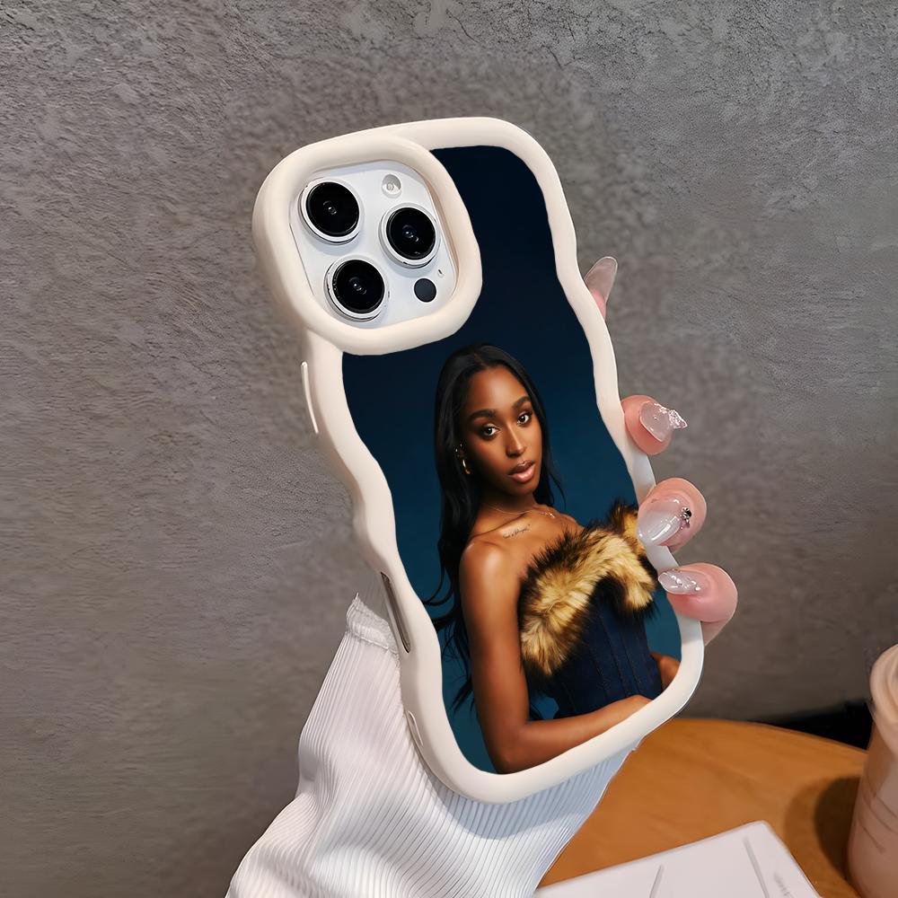 Normani Kordei Wavy Edge TPU Mobile Phone Case for iPhone 17 16 15 14 13 12 11 Air Pro Max Plus Colorful Cover