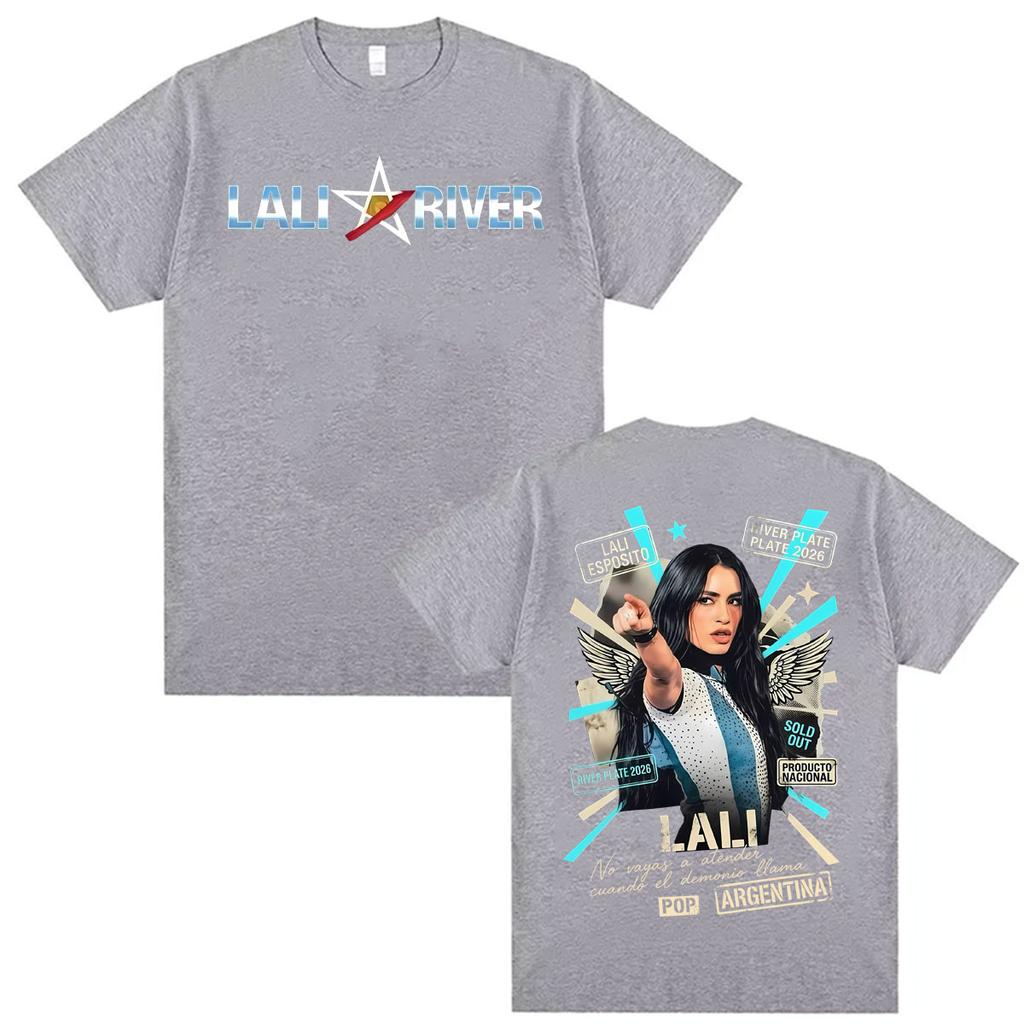 Singer Lali Esposito LA QUE LE GANA AL TIEMPO 2026 Tour Vintage T Shirts Unisex Women High Street T Shirt Casual Oversized Tshirts