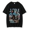 2023 Новая винтажная футболка с графикой J Cole Мужская хип-хоп рэпер уличная футболка Мужская Женская Хлопковая с коротким рукавом Оверсайз футболки