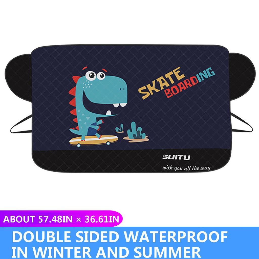 Подходит для снега, льда, солнца, мороза, 4-слойная защита, чехол для лобового стекла автомобиля