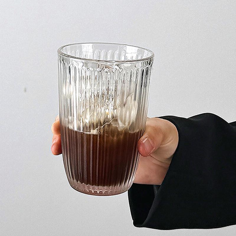 8.6 унц/12.4 унц Стеклянная чашка в винтажном стиле Кружки для какао и молока Кружка для айс американо Кофейные чашки для кафе Чашки для сока и напитков Чашки для виски и коктейлей