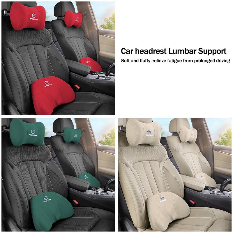 Car Headrest Soft Comfort Lumbar Support Pillow Auto Interior Accessorie For Volvo XC60 XC90 V40 V60 S60 V50 V90 S80 C40 V70 C30