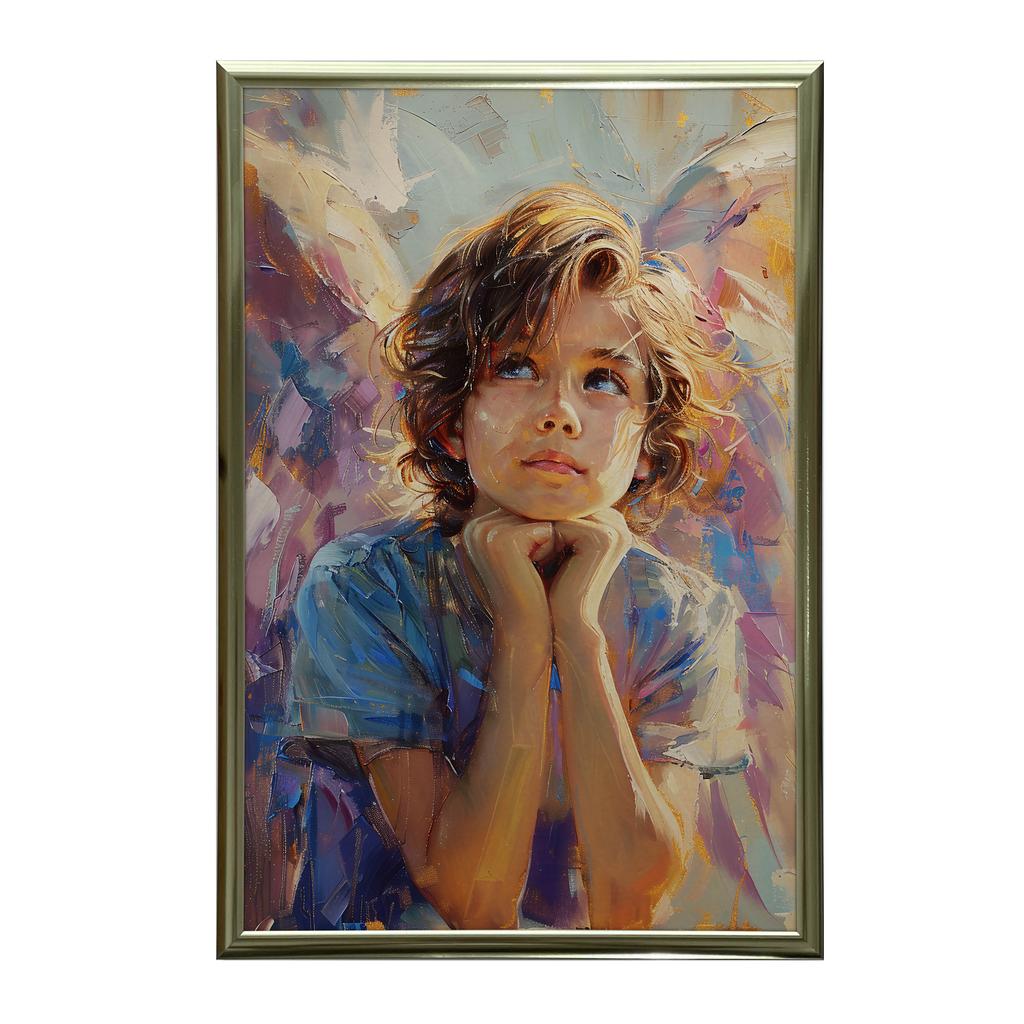 Poster Angelic Reverie Poster Angelic Reverie, 30X40 Cm, Frameless, Premium Canvas On Stretcher