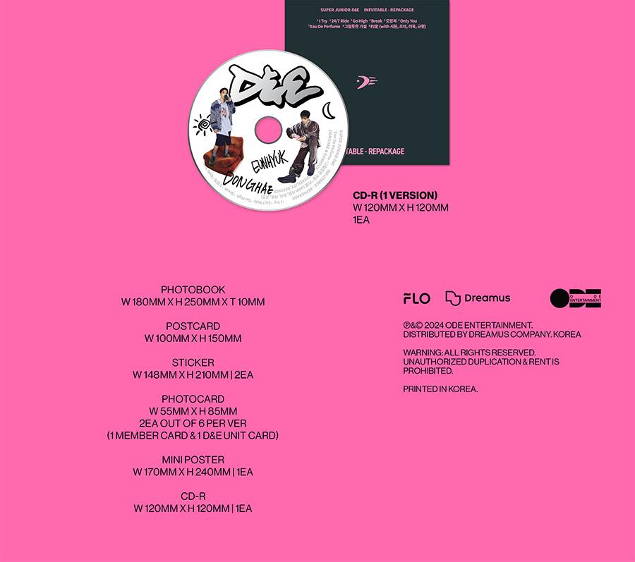 (Repackage) SUPER JUNIOR D&E [INEVITABLE] 6th Mini Album