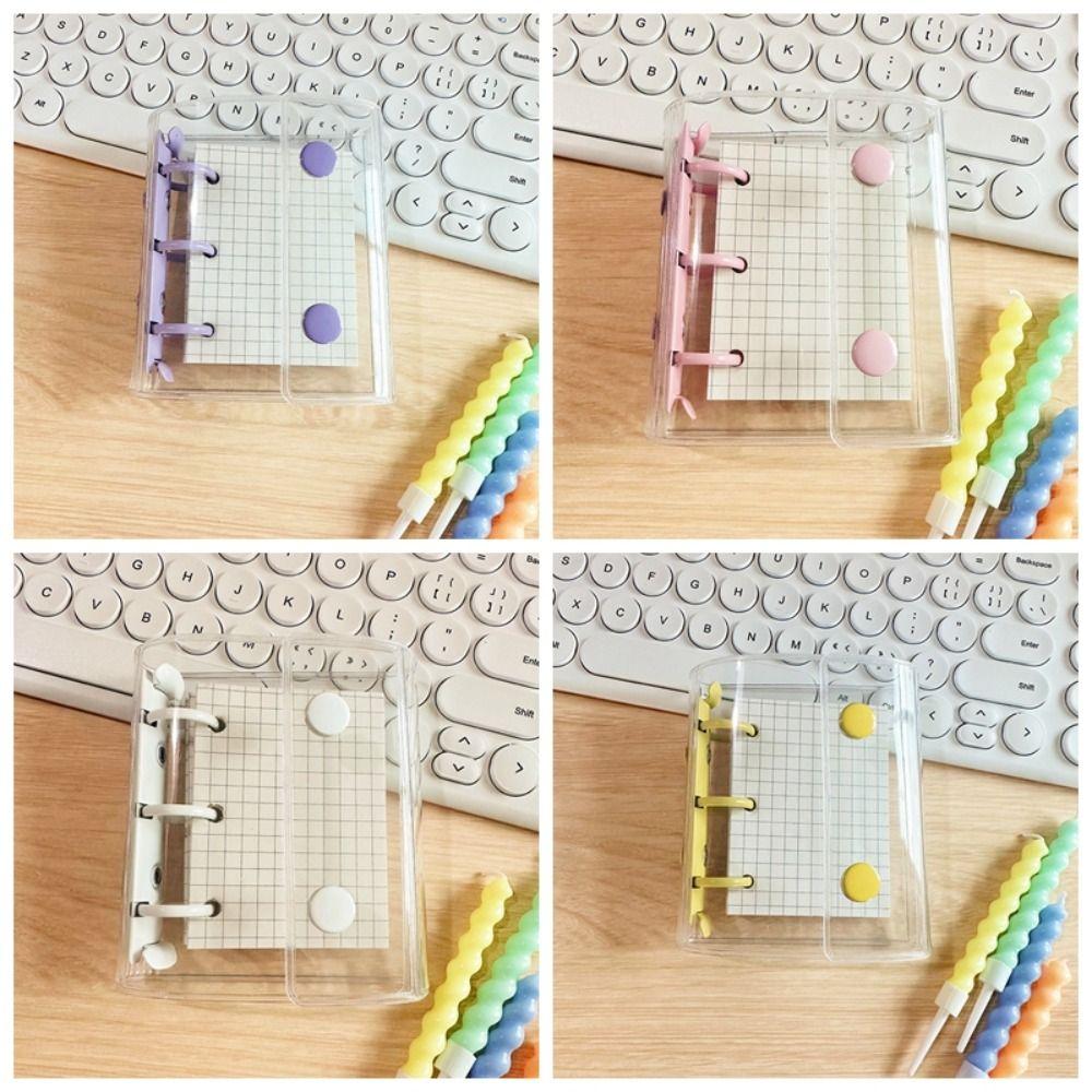 3-hole A8 binder Transparent Mini binder Waterproof Loose leaf notebook Diary