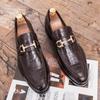 Мужские осенние британские кожаные туфли Brogue - Увеличивающие рост, Корейский стиль, Формальные деловые, Повседневные, Большие размеры в наличии