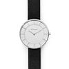 SKAGEN skw2611 Gitte Кожа SKW2611 серебристый Черный кожа Кожа Кварцевый Аналоговый Женские Часы [Skagen] Серебристый/Черный [Товар]
