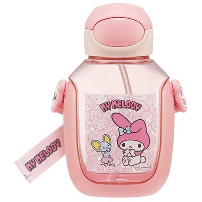 Бутылка для воды Skater с трубочкой 530 мл Бутылка для воды с трубочкой One Push My Melody Ushiro Shiro Sanrio Детская PDSH6DX-A